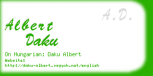 albert daku business card